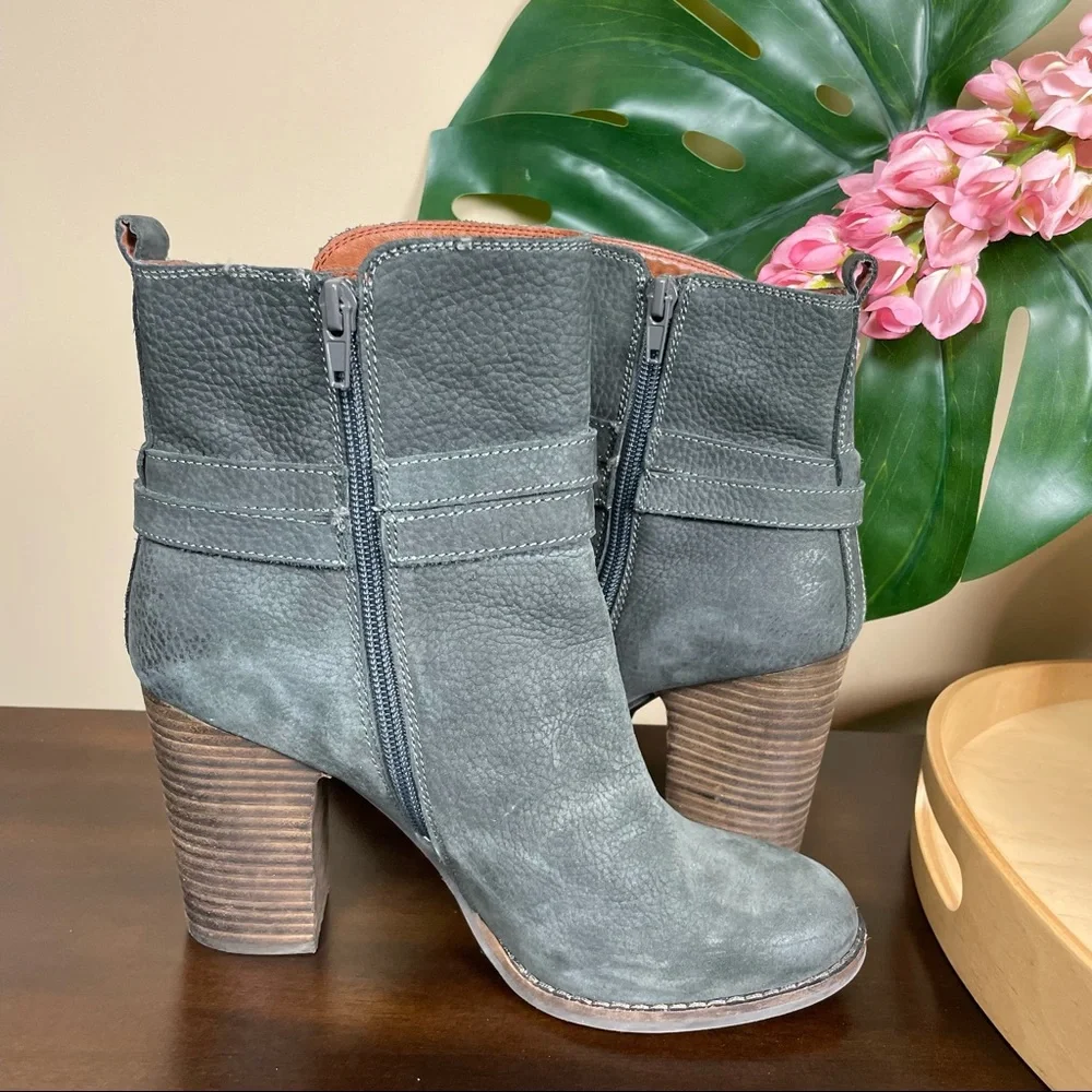 Lucky Brand Latonya stacked heel boots in storm gray Sz 9M - Picture 9 of 12
